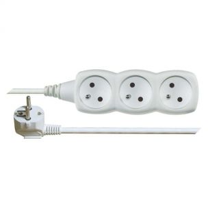 Prodlužovací kabel 5 m / 3 zásuvky / bílý / PVC / 1 mm2